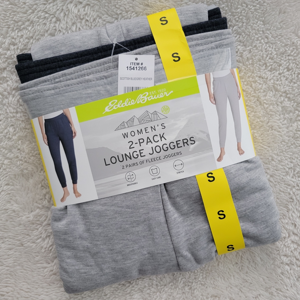 Eddie Bauer 2-Pack Gray and Blue Lounge Joggers